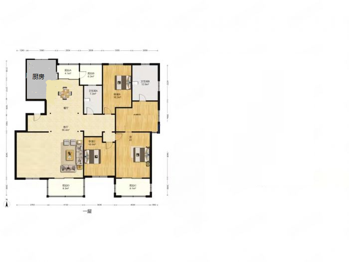南通壹城水清木华 3室2厅2卫 247m&sup2;