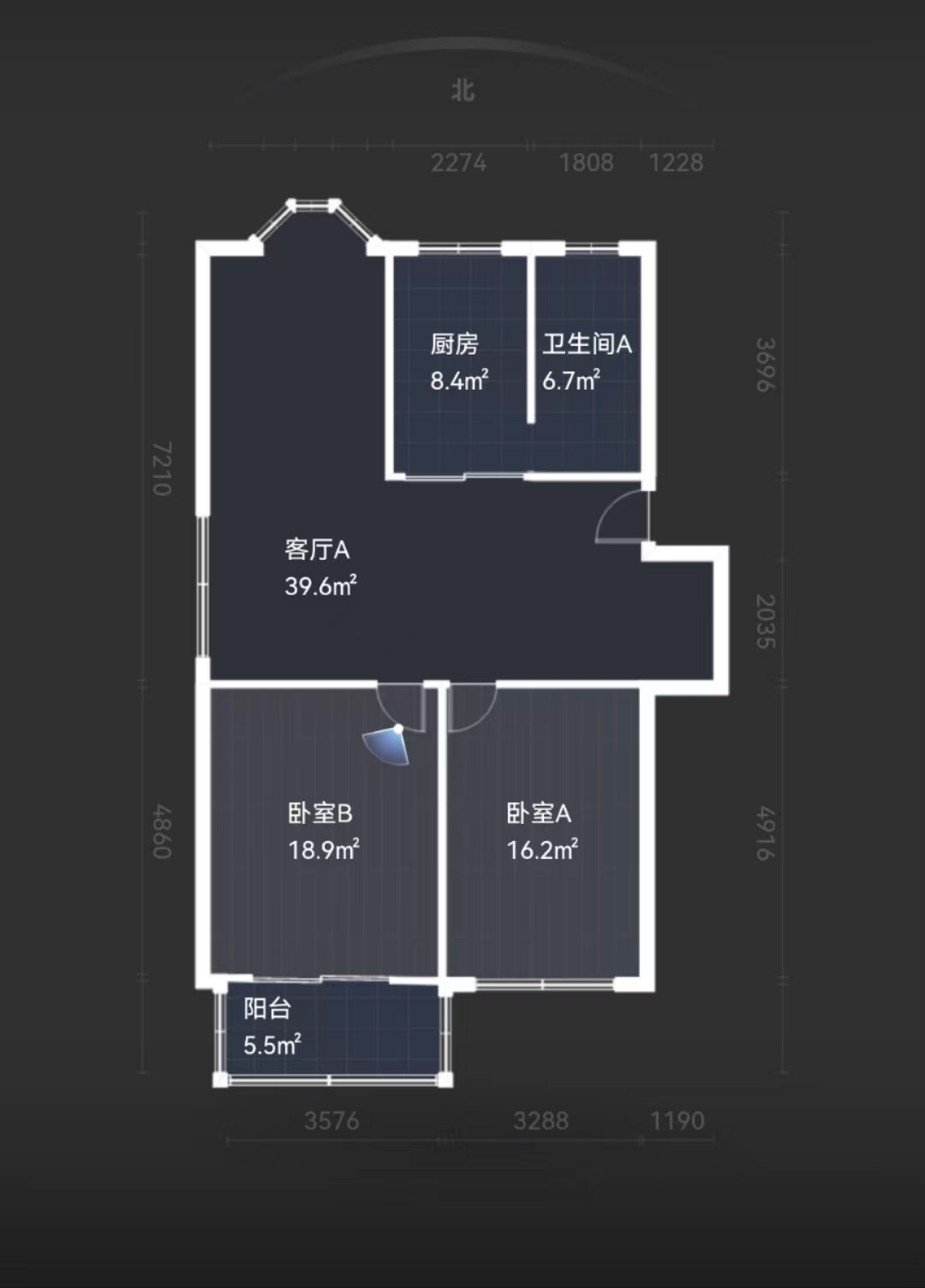 南川园东区 4室2厅1卫 113.06m&sup2;