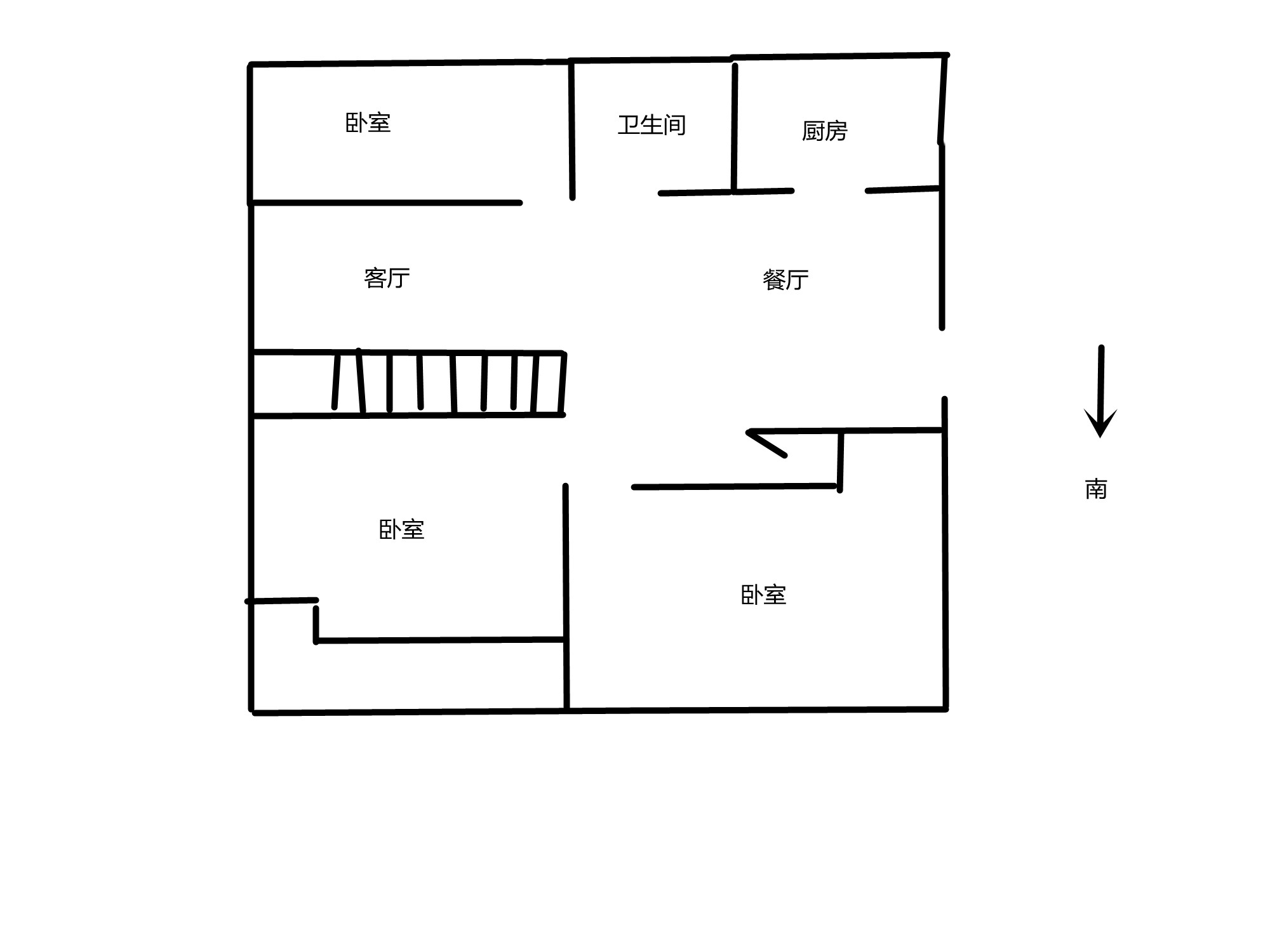天翔公寓 3室2厅1卫 110.00m&sup2;