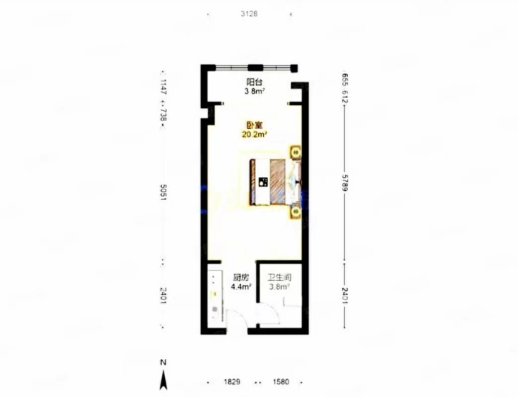 帝奥北城名郡二期 3室2厅2卫 144m&sup2;
