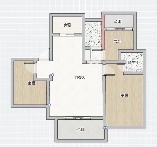 招商新城雍景湾 3室2厅1卫 117m&sup2;