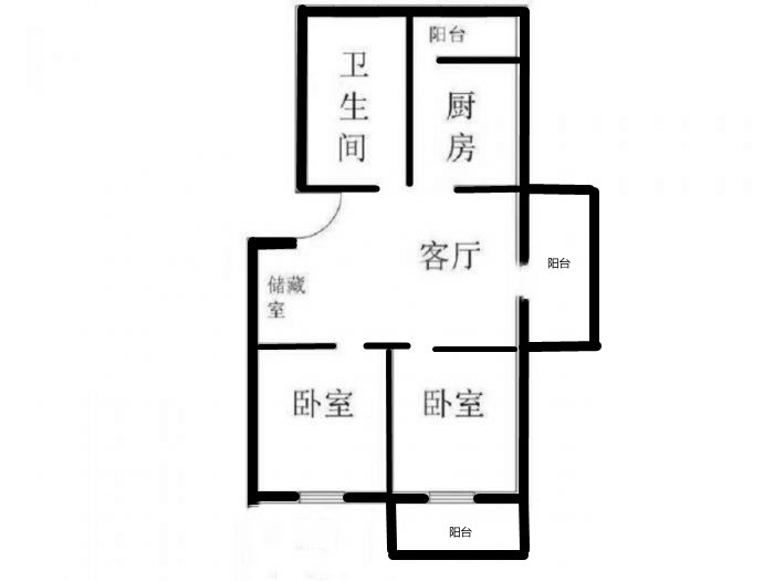 星宇花园 2室2厅1卫 78.00m&sup2;