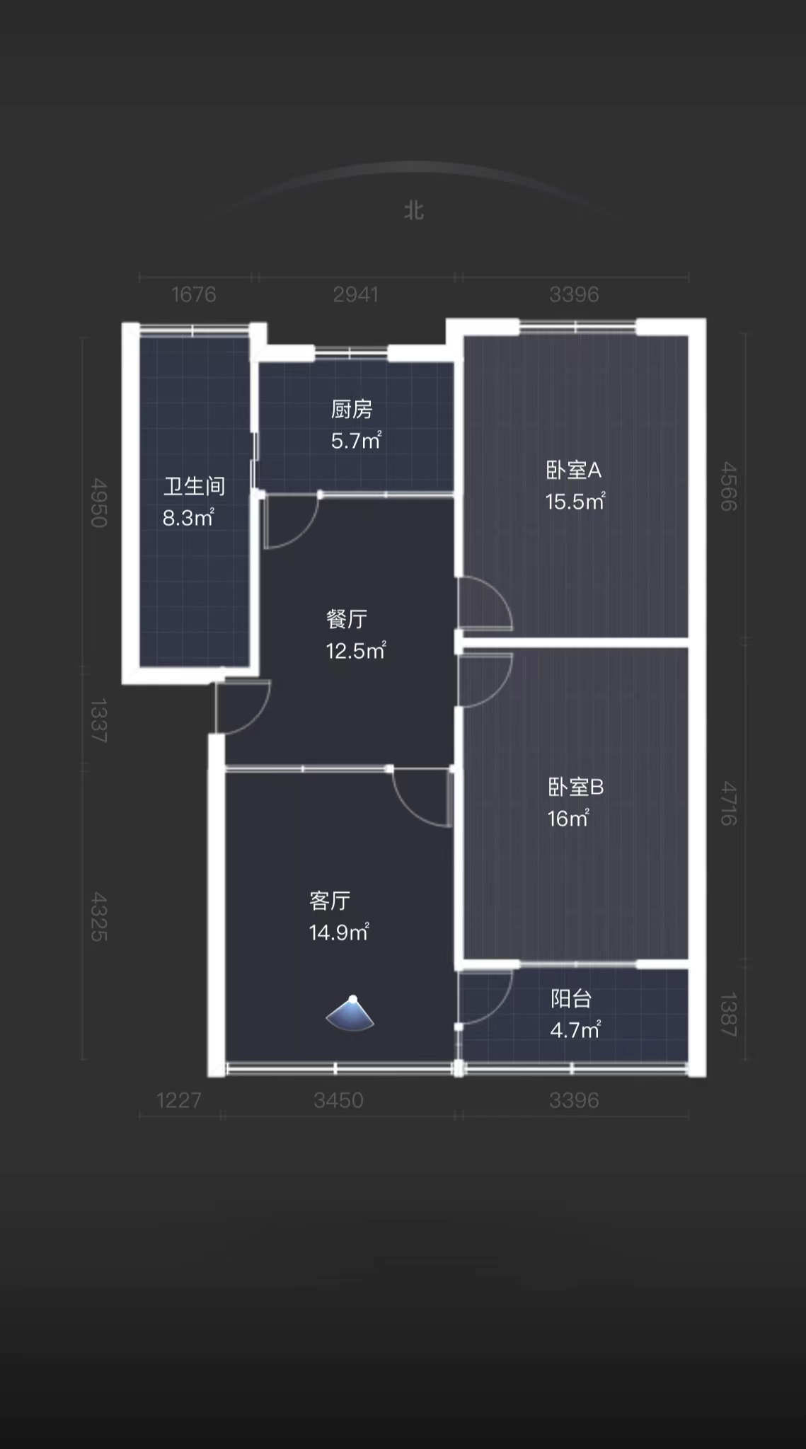 八角亭东一区 2室2厅1卫 99.9m&sup2;