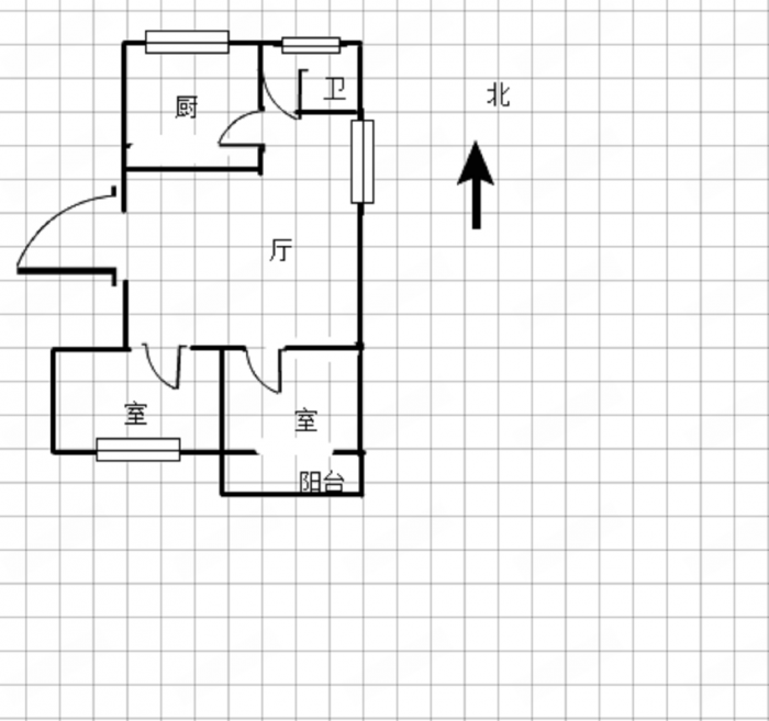 城南新村(崇川区) 2室1厅1卫 61m&sup2;