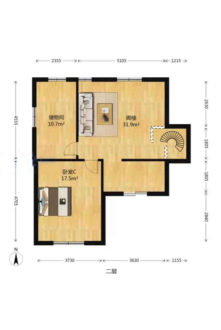 城山家园 5室2厅2卫 200.00m&sup2;