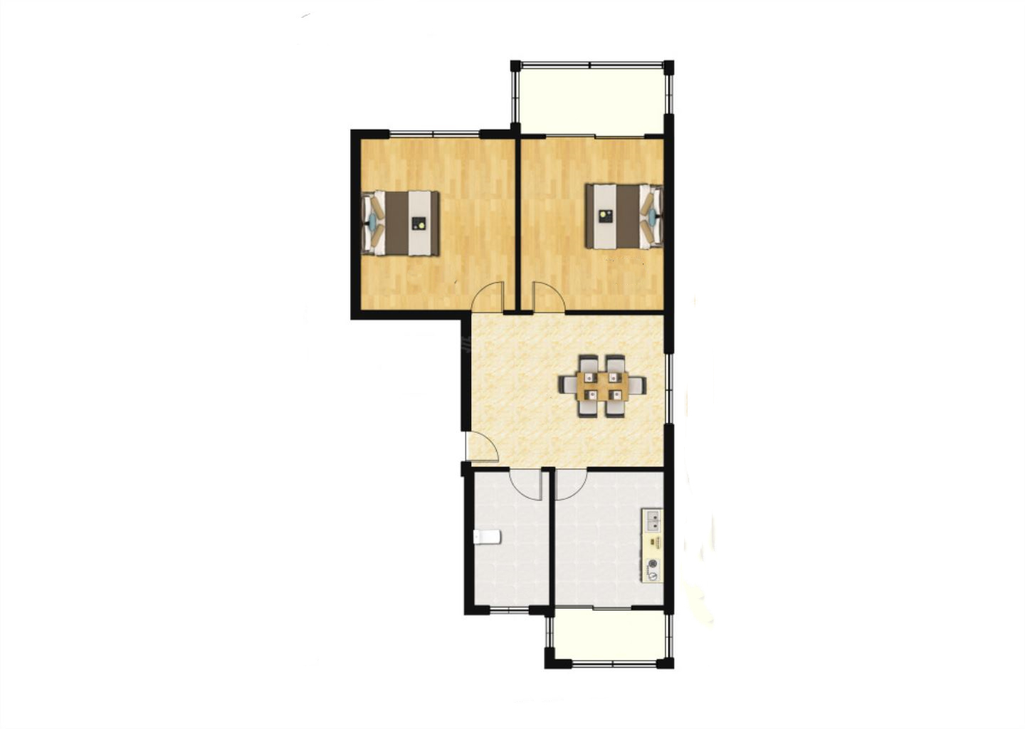 十里花苑 2室1厅1卫 95m&sup2;