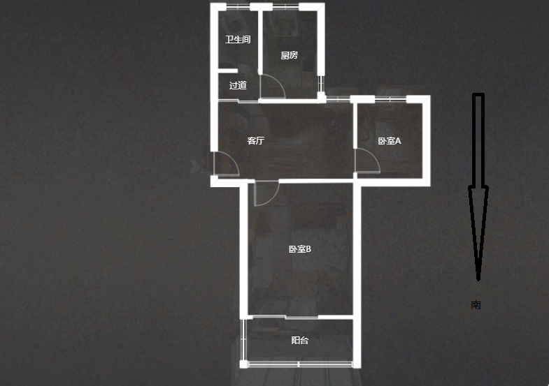 北濠桥新村 2室1厅1卫 53.27m&sup2;