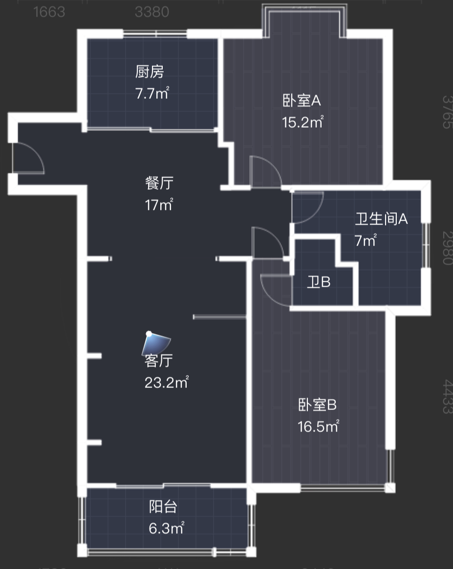金和家园 3室2厅1卫 123m&sup2;