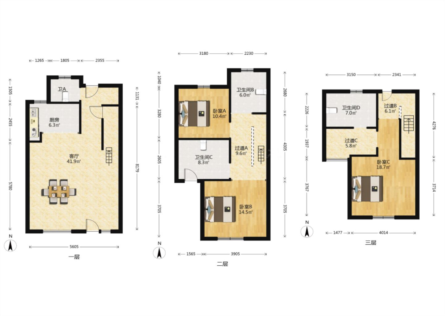景瑞御府 4室2厅2卫 140m&sup2;