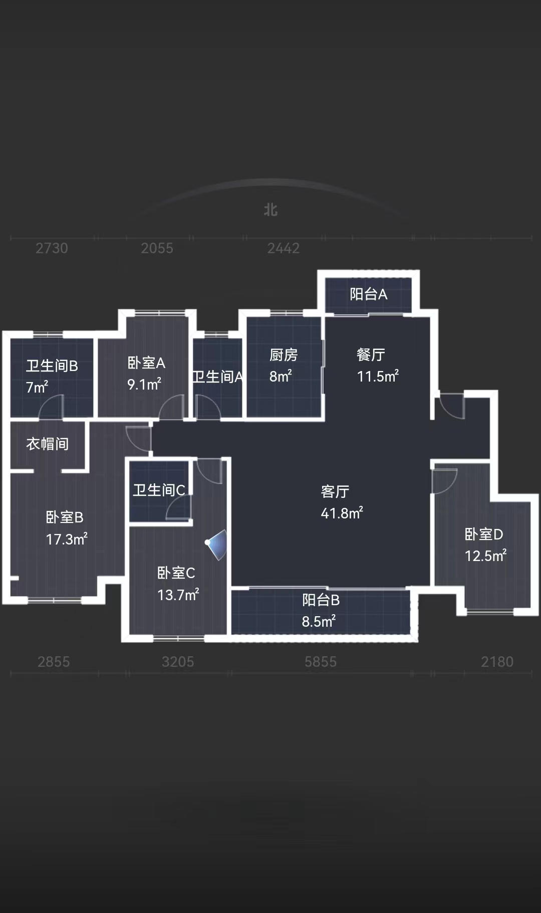 富力院士廷 4室2厅2卫 171m&sup2;