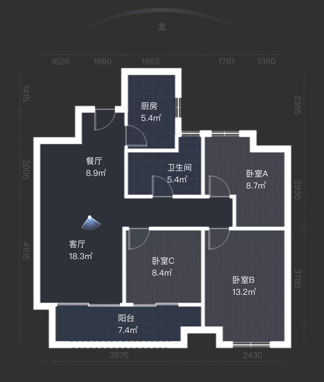 万科未来之光 3室2厅1卫 97m&sup2;