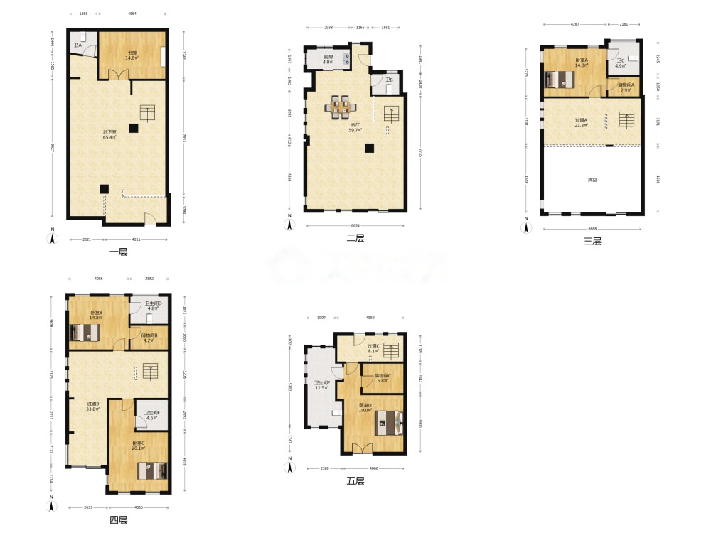山水壹号 4室2厅3卫 362m&sup2;