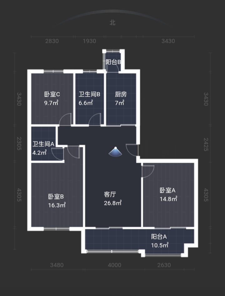 观阳名邸 3室2厅2卫 141.8m&sup2;