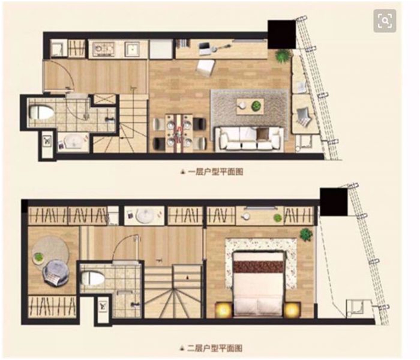 中南世纪城 2室1厅1卫 45m&sup2;