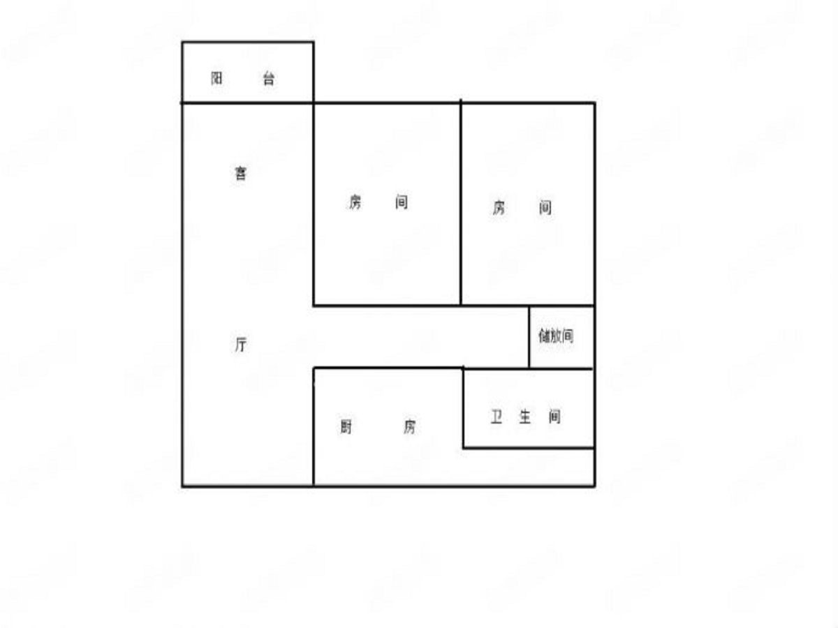 江景国际家园北区 2室2厅1卫 107m&sup2;