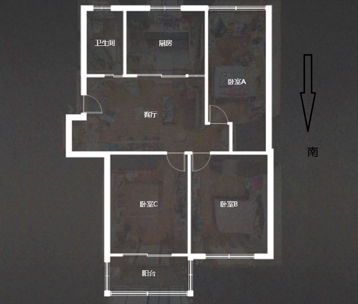 德民花苑东区 3室1厅1卫 96m&sup2;