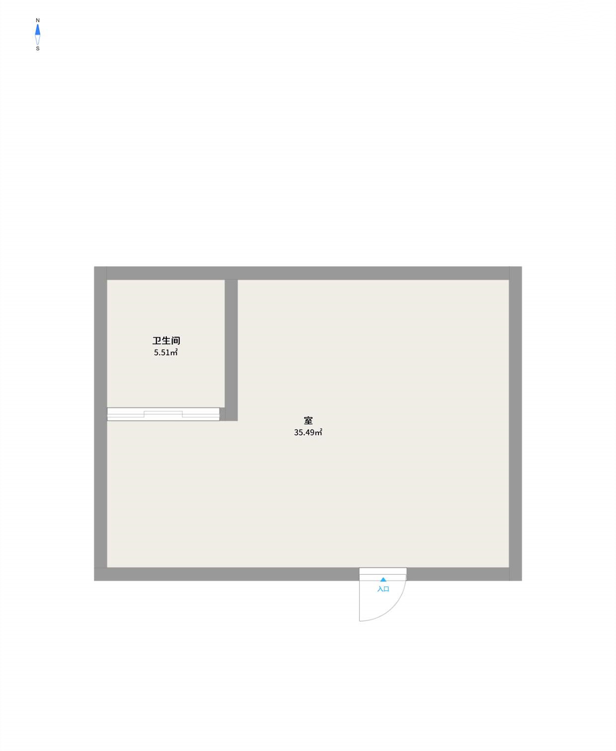 学田东苑 1室1厅1卫 20m&sup2;