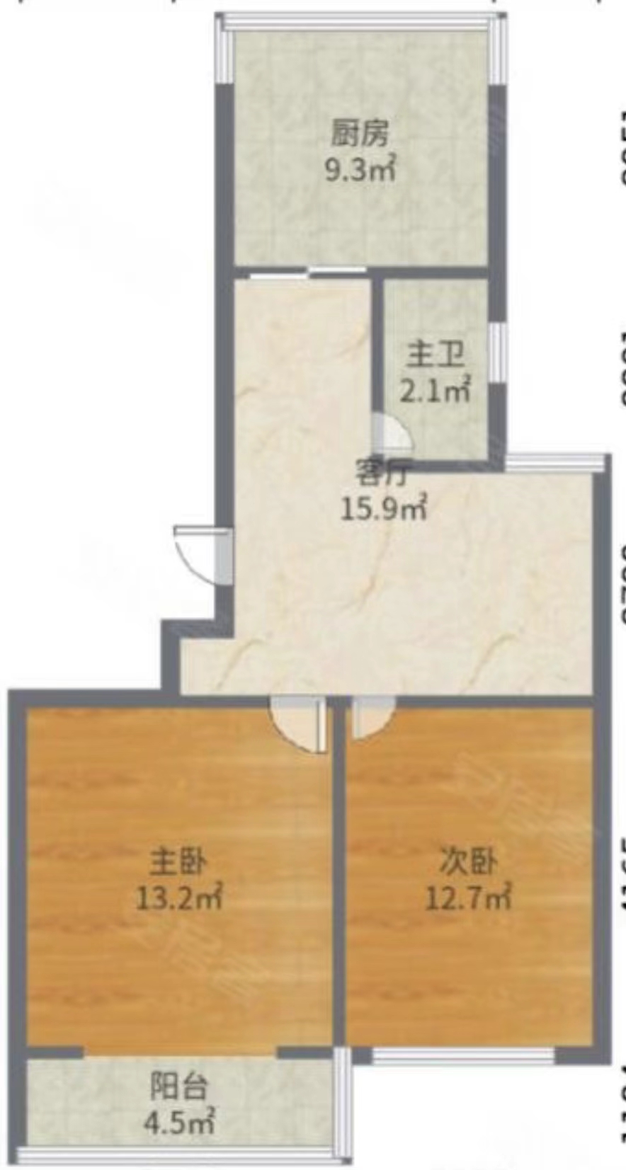 新海通花园 2室1厅1卫 70m&sup2;