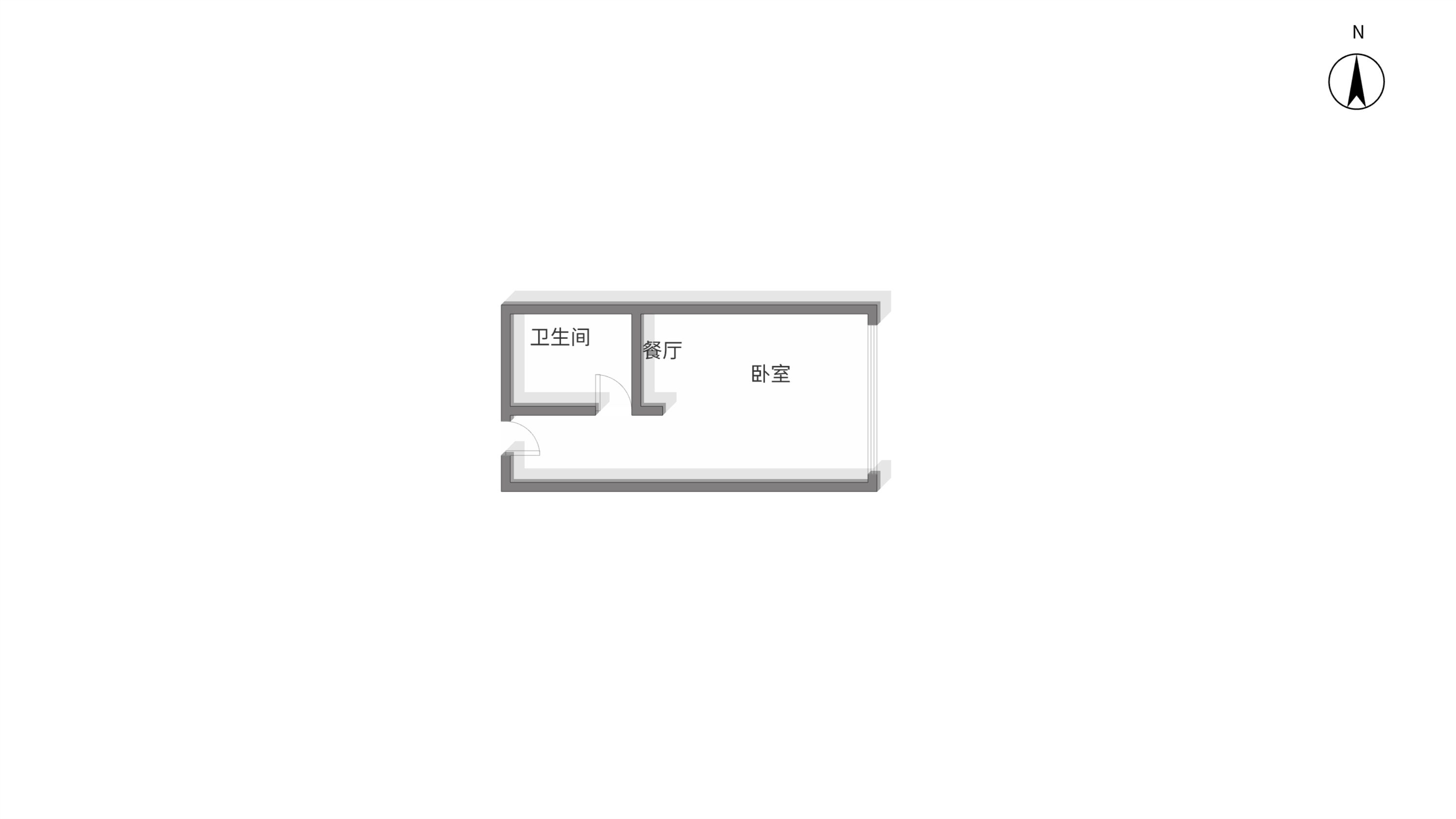 中南世纪城北区 1室1厅1卫 66m&sup2;