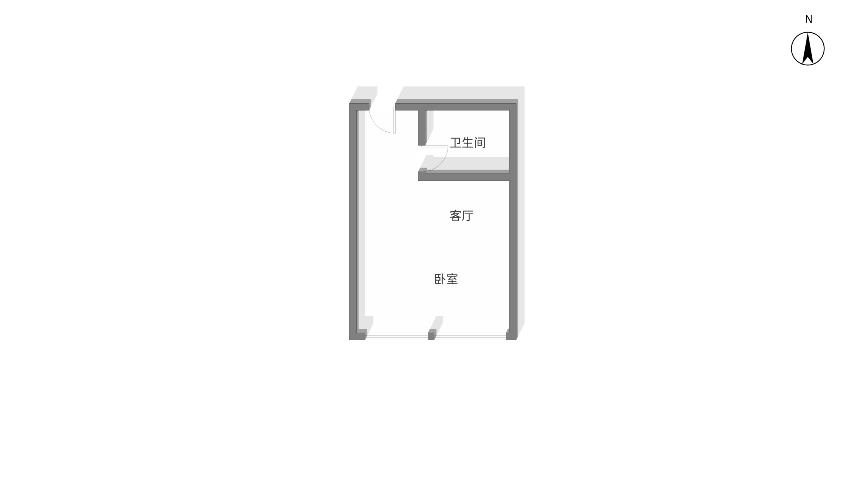 南通国际贸易中心 1室厅卫 65m&sup2;