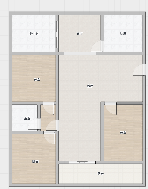 华德公寓 4室2厅2卫 150m&sup2;