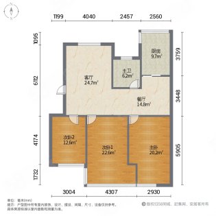学田北苑 3室2厅2卫 128m&sup2;