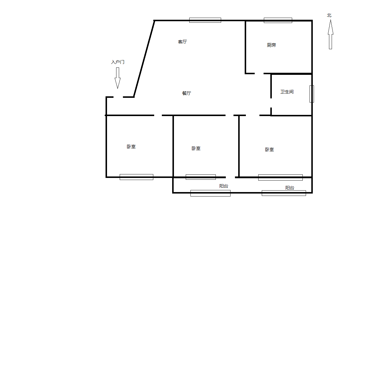 光明东村一期 3室2厅1卫 119.00m&sup2;