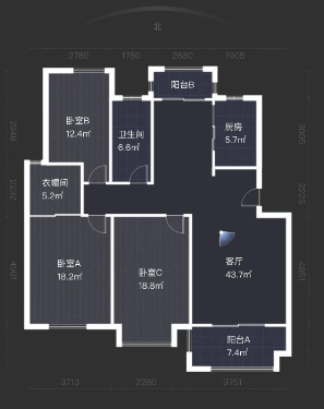 世纪城 3室2厅2卫 140m&sup2;