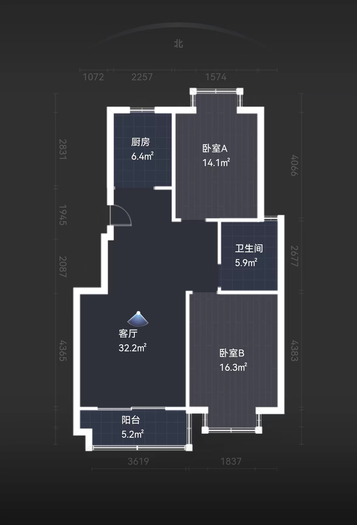 天霞苑 3室2厅1卫 120m&sup2;