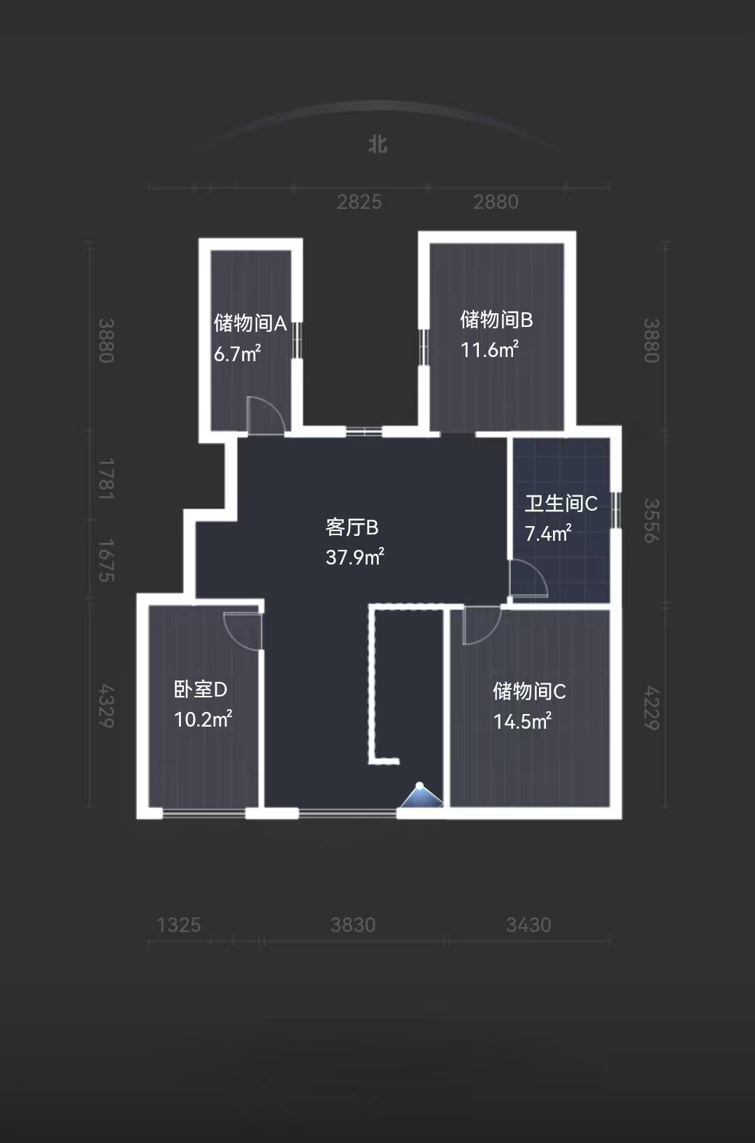 果园名居 3室2厅1卫 126m&sup2;