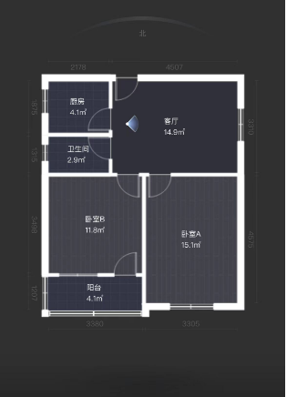 花行桥新村 2室1厅1卫 66m&sup2;