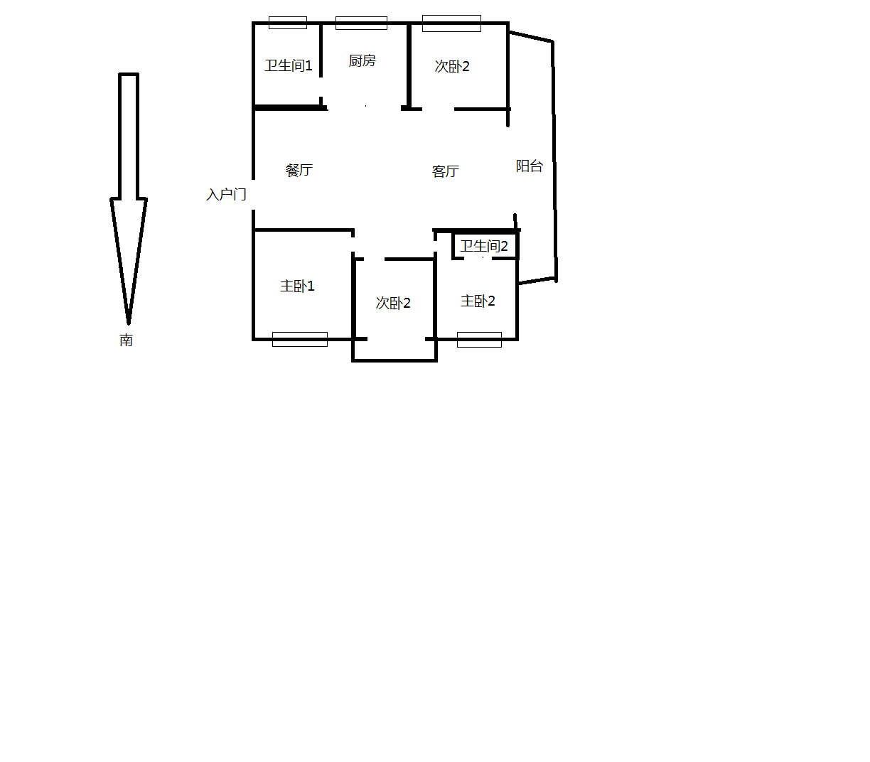 天安花园 4室2厅2卫 145m&sup2;