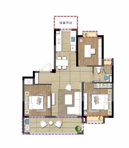 远创宸樾 3室2厅1卫 97.00m&sup2;