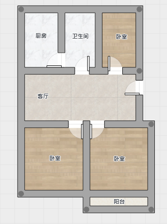 恒成楼 3室1厅1卫 87m&sup2;