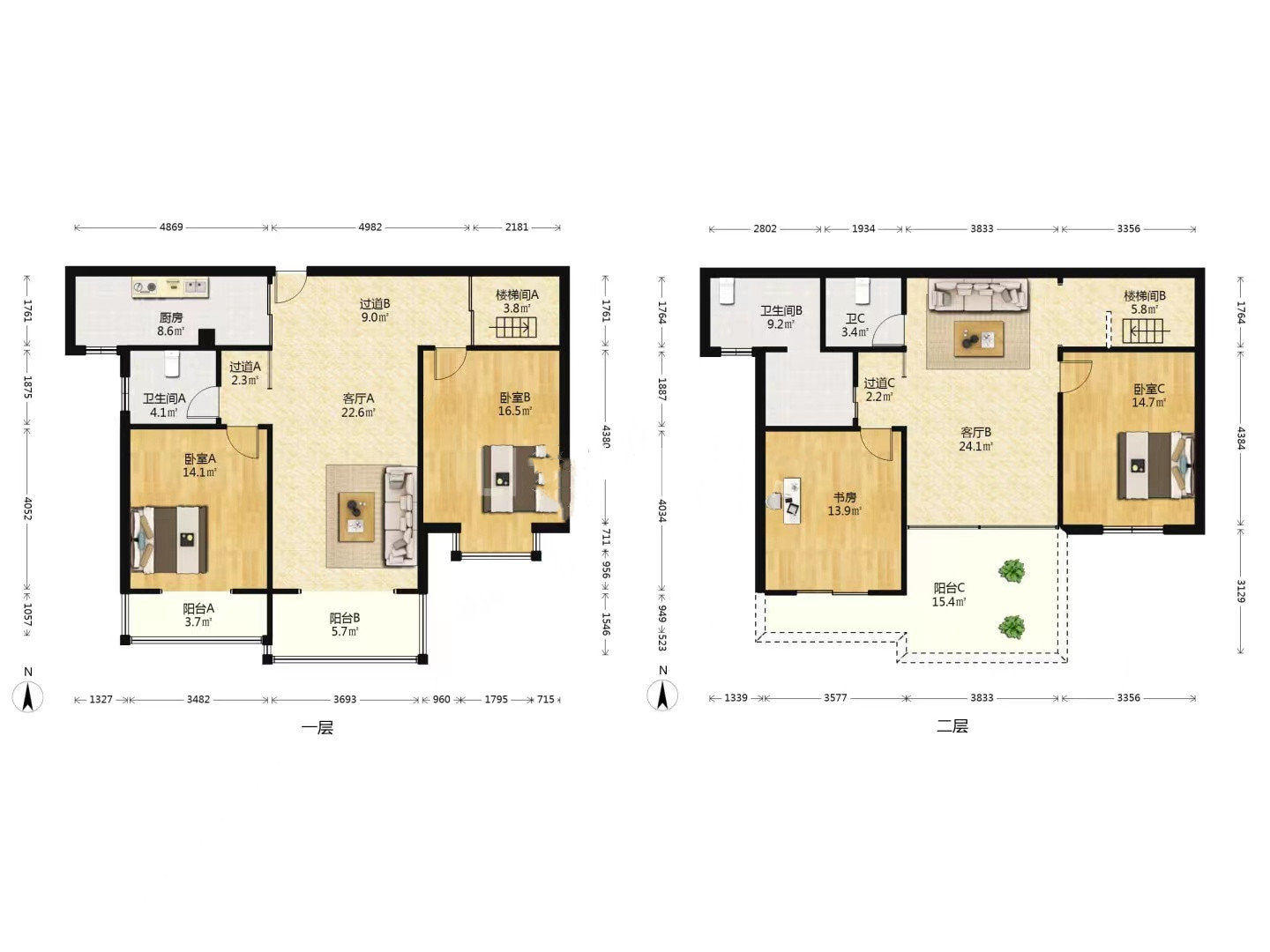 紫阳新城 5室2厅2卫 108.5m&sup2;