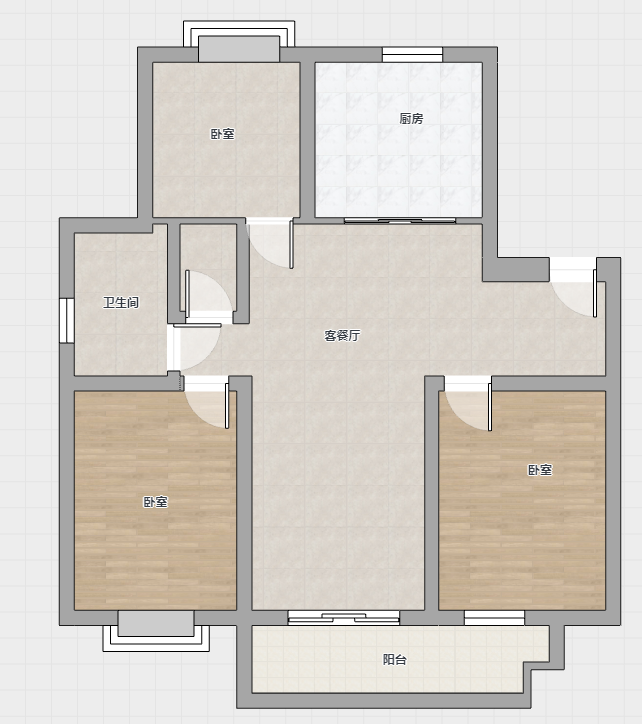 金泰花园C区 3室2厅1卫 125m&sup2;
