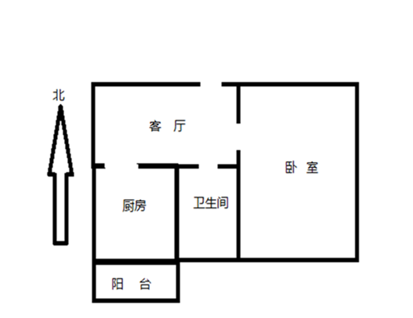 新建路新村（新建花苑） 1室1厅1卫 37m&sup2;