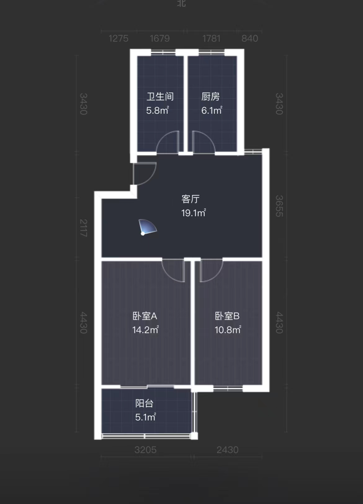 华山花苑四期 4室2厅1卫 75.00m&sup2;