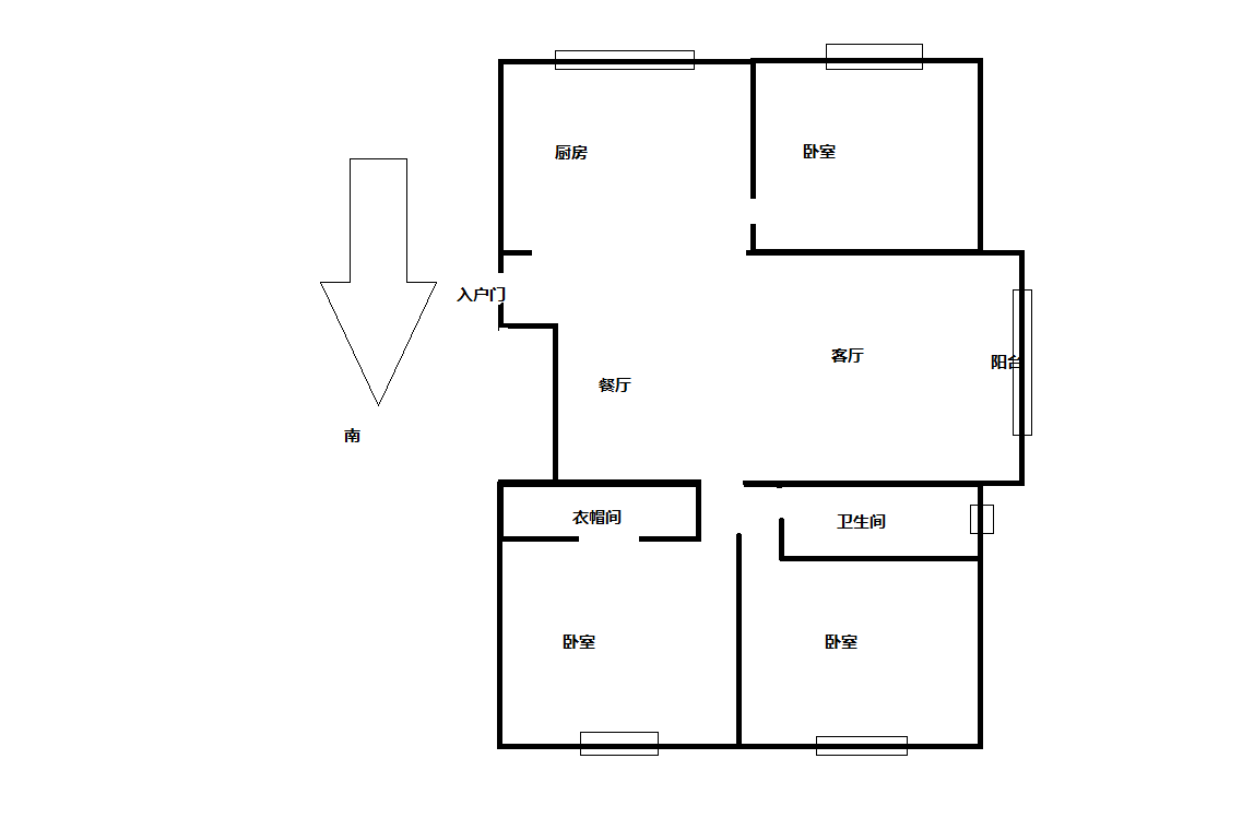 悦达悦海名邸 3室2厅1卫 125.27m&sup2;