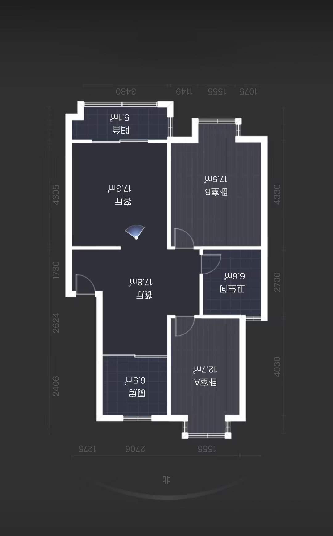 金霞南苑南区 2室1厅1卫 128m&sup2;