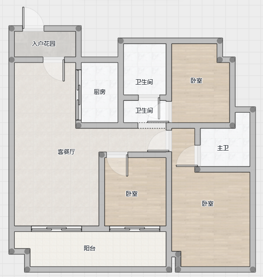 东时区 3室2厅2卫 115m&sup2;