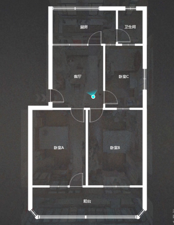 翠园新村 2室2厅1卫 78m&sup2;