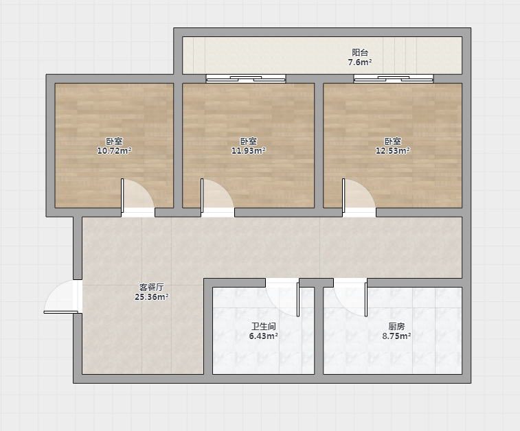 小石桥花苑 3室1厅1卫 100m&sup2;