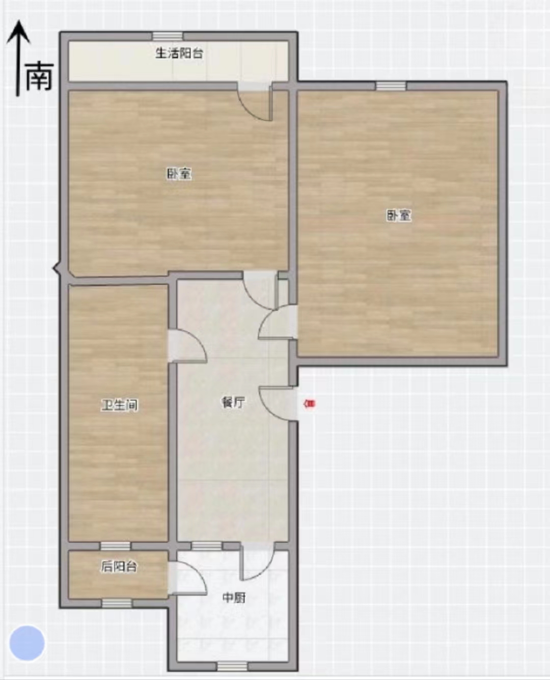 文峰新村 2室1厅1卫 58m&sup2;