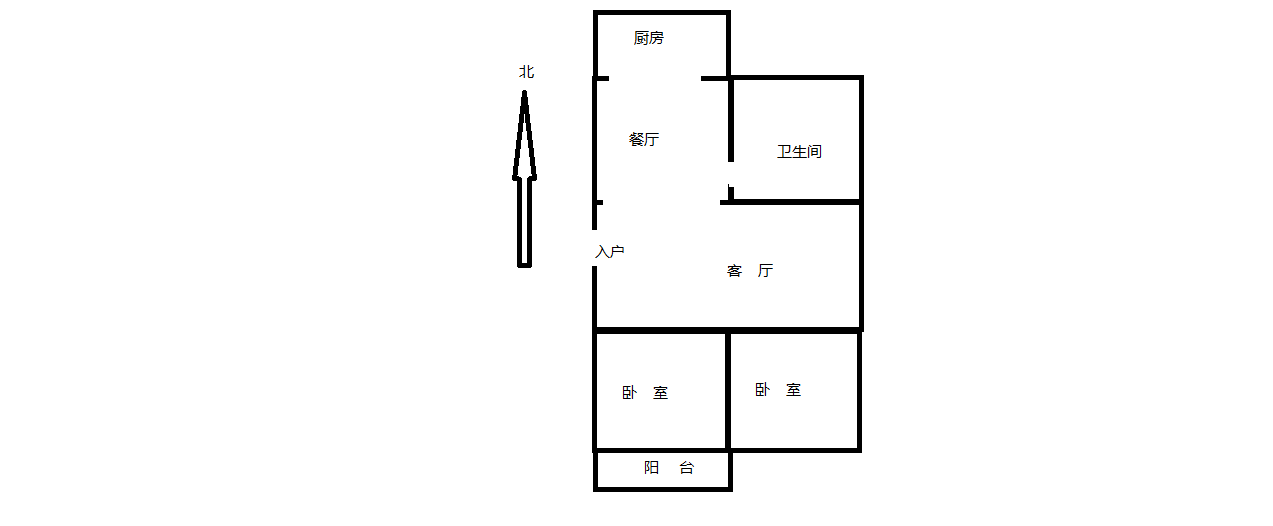 外滩小区 2室1厅1卫 80m&sup2;