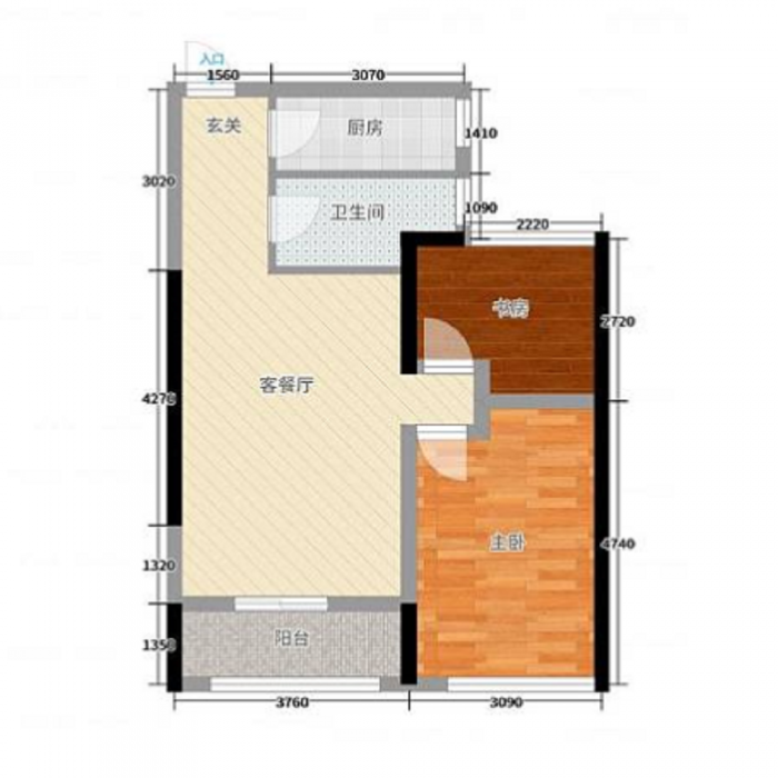 和融&bull;优山美地名邸 2室2厅1卫 87m&sup2;