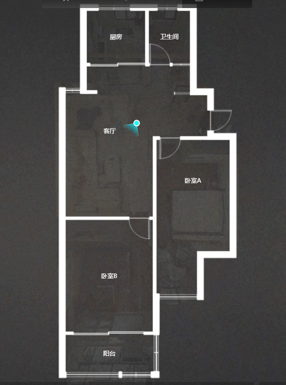 金和家园 2室2厅1卫 82.7m&sup2;
