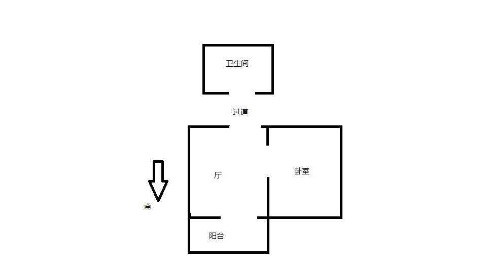 青年路新村 1室1厅1卫 49.50m&sup2;