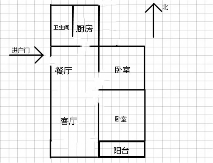 学田北苑 2室2厅1卫 81.41m&sup2;
