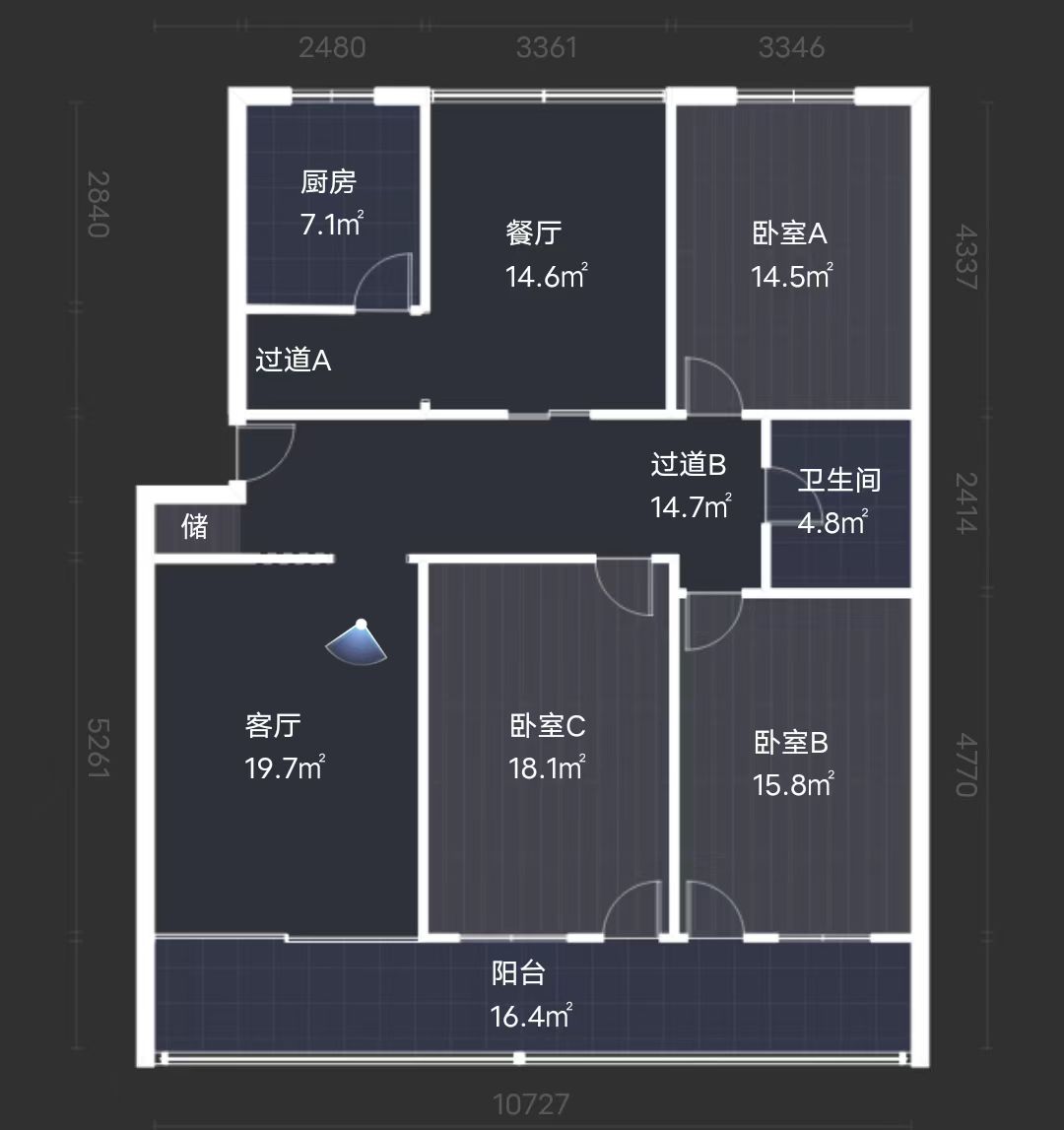 金和小区 3室2厅2卫 130m&sup2;